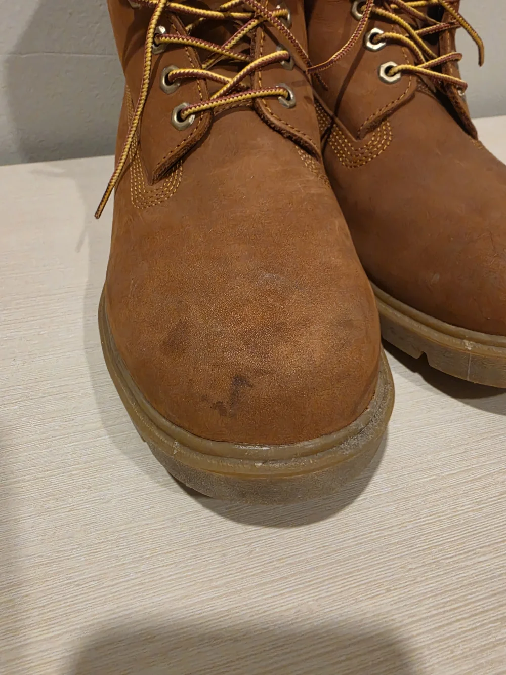 Timberland 6-Inch Waterproof Work Boots 19076 Rust Nubuck Leather Mens 10.5 M